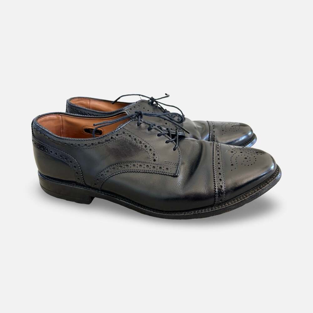 Allen Edmonds Sanford Black Leather Wingtip Brogue Oxford Dress Shoes 10.5 D